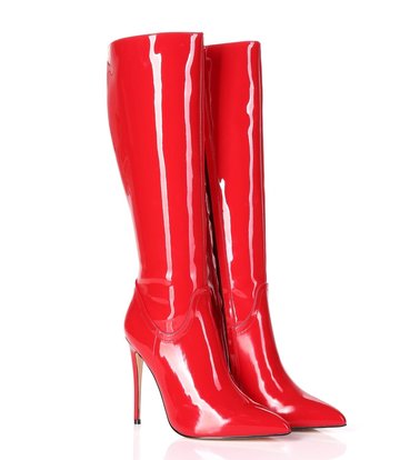 Giaro MILA | RED SHINY | KNEE BOOTS | Italian Style