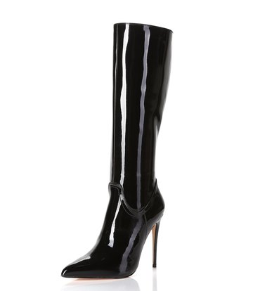 Giaro MILA | BLACK SHINY | KNEE BOOTS | Italian Style