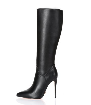 Black Knee-High Boos - Studded Boots - Tall Pointed-Toe Boots - Lulus