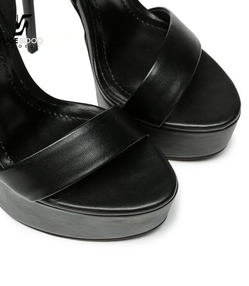Giaro Black Giaro MINA high ankle belt sandals