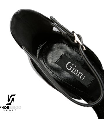 Giaro Black Shiny Giaro MINA high ankle belt sandals