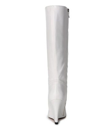 Giaro Giaro knee boots with wedge heel ELLA in White