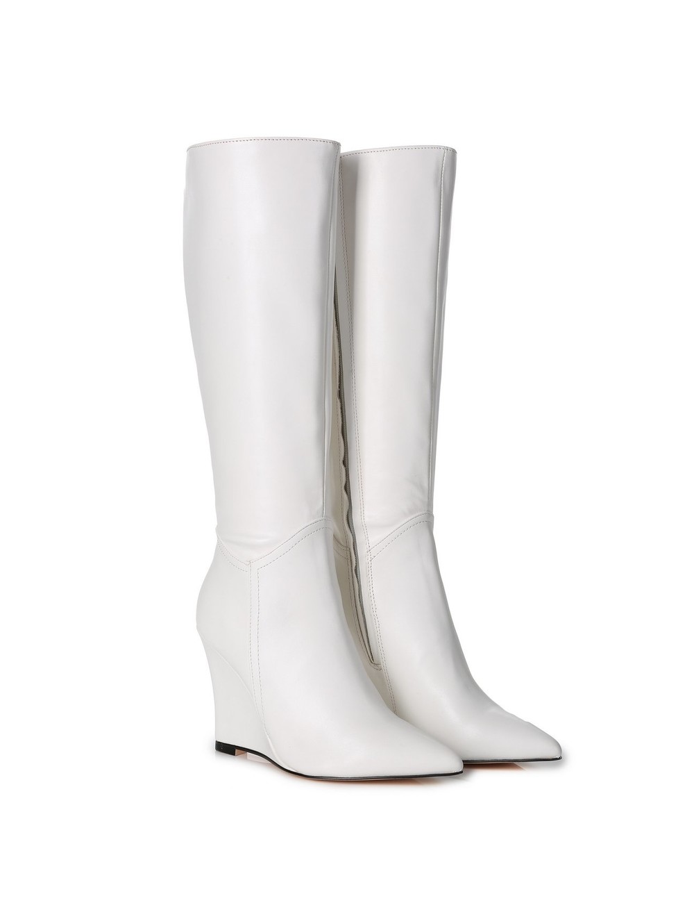 Giaro Giaro knee boots with wedge heel ELLA in White