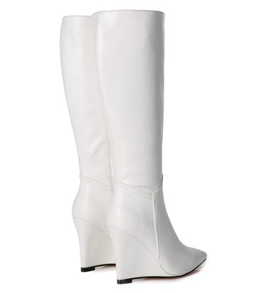 Giaro Giaro knee boots with wedge heel ELLA in White