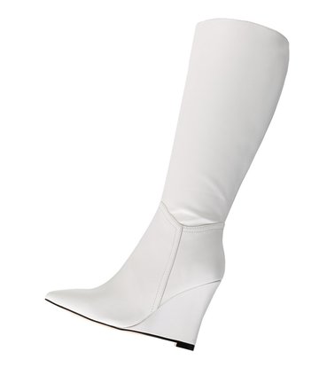 Giaro Giaro knee boots with wedge heel ELLA in White