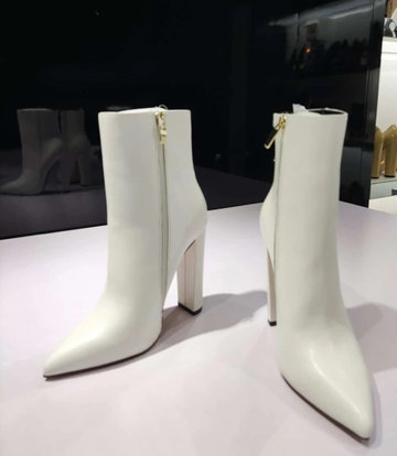 Giaro Giaro ALIA WHITE MATTE ANKLE BOOTS