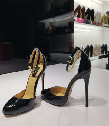 Giaro Giaro BELLA BLACK SHINY OPEN PUMPS