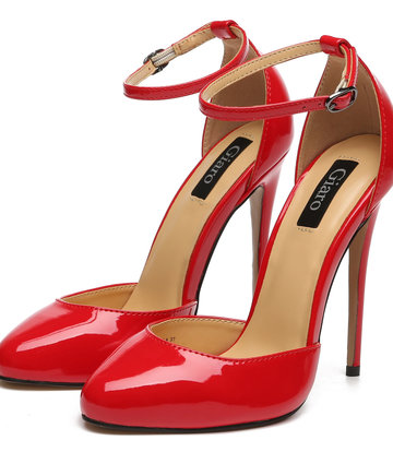 Giaro Giaro BELLA RED SHINY OPEN PUMPS