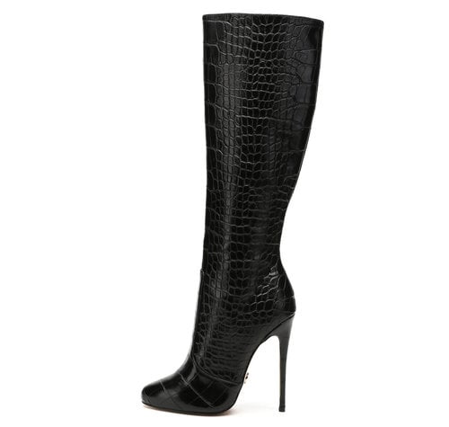 Giaro BRANDY BLACK CROCK KNEE BOOTS