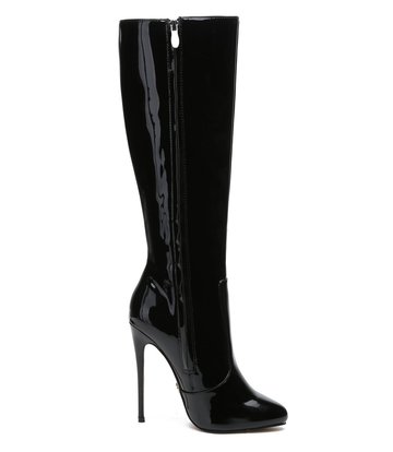 Giaro Giaro BRANDY BLACK SHINY KNEE BOOTS