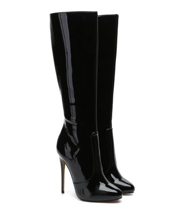 Giaro Giaro BRANDY BLACK SHINY KNEE BOOTS