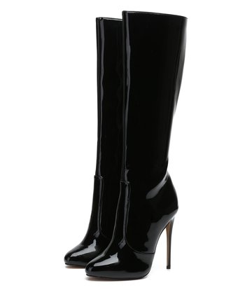 Giaro Giaro BRANDY BLACK SHINY KNIESTIEFEL