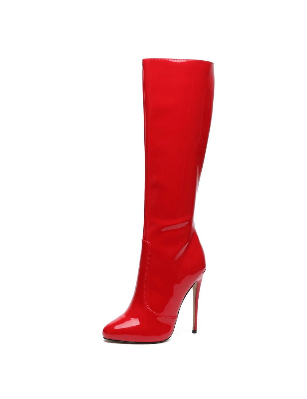 Giaro Giaro BRANDY RED SHINY KNEE BOOTS