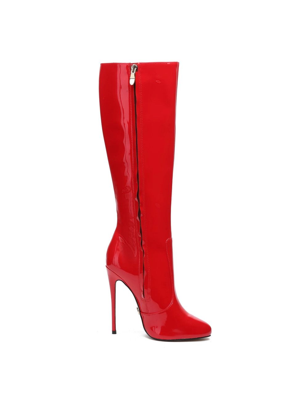 Giaro Giaro BRANDY RED SHINY KNEE BOOTS