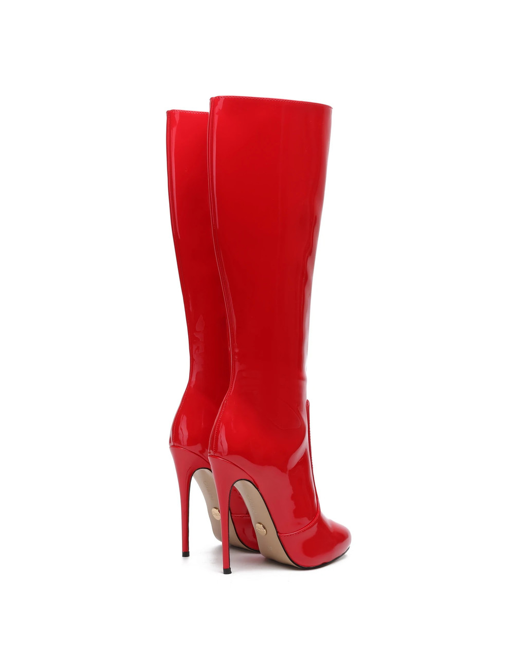 Giaro BRANDY RED SHINY KNEE BOOTS - Giaro High Heels | Official store ...