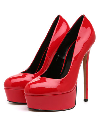 Giaro Giaro KIKI RED SHINY PLATFORM PUMPS