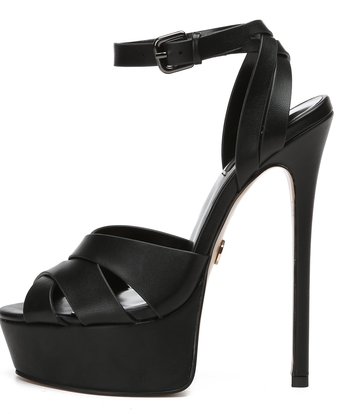 Giaro Giaro KROSS BLACK MATTE SANDALS