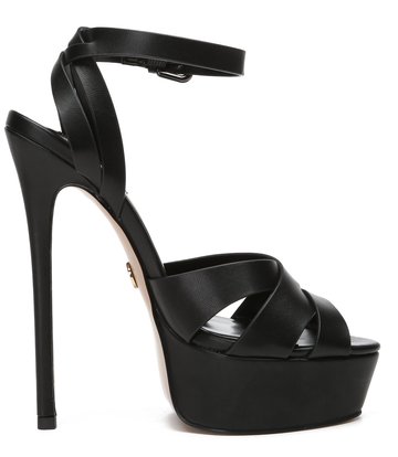 Giaro Giaro KROSS BLACK MATTE SANDALS