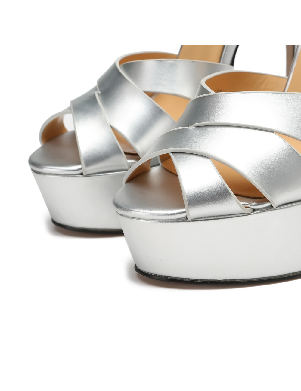 Giaro Giaro KROSS SILVER METALLIC MATTE SANDALS