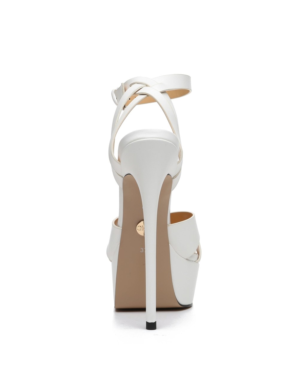 Giaro Giaro KROSS WHITE MATTE STRAPPY SANDALS