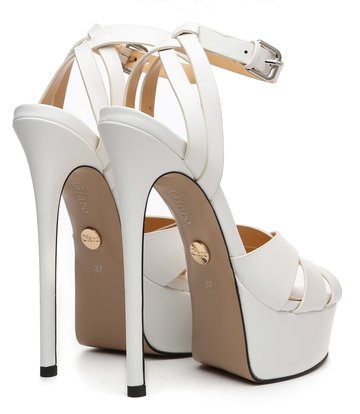 Giaro Giaro KROSS WHITE MATTE STRAPPY SANDALS