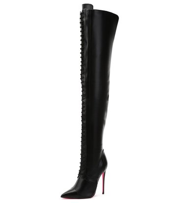 Giaro Giaro MASTER BLACK MATTE LACE THIGH BOOTS