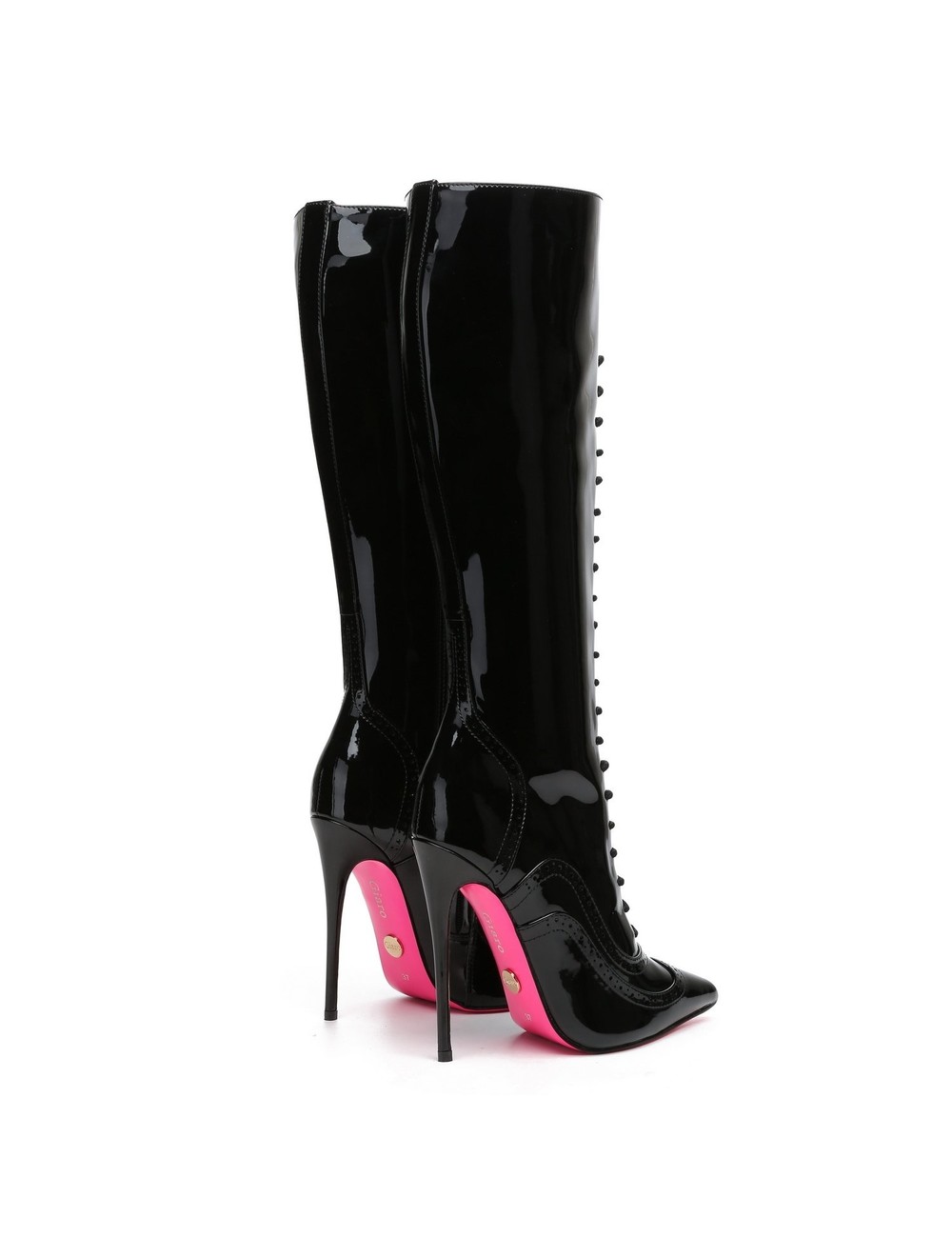 Giaro Giaro MILANA BLACK SHINY LACE KNEE BOOTS