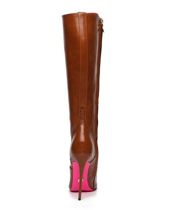 Giaro Giaro MILANA BROWN MATTE LACE KNEE BOOTS