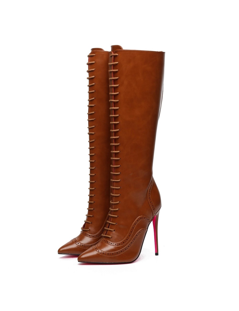 Giaro Giaro MILANA BROWN MATTE LACE KNEE BOOTS