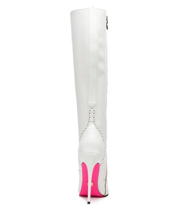 Giaro Giaro MILANA WHITE MATTE LACE KNEE BOOTS