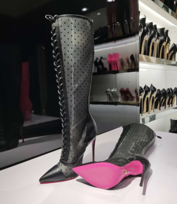 Giaro Giaro PIKANTE BLACK MESH MESH LACE KNEE BOOTS