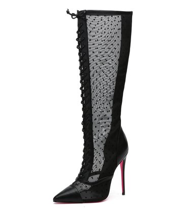 Giaro Giaro PIKANTE BLACK MESH SCHNÜRSTIEFEL