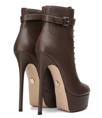 Giaro Giaro SADIE TAUPE MATTE OXFORD ANKLE BOOTS