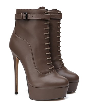 Giaro Giaro SADIE TAUPE MATTE OXFORD ANKLE BOOTS