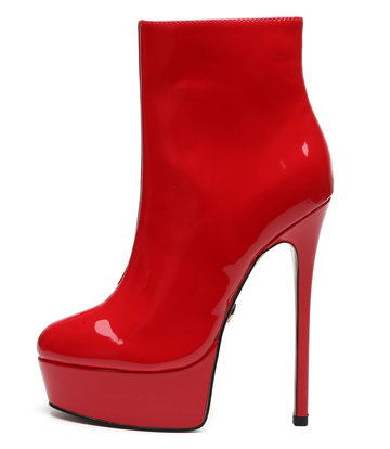 Giaro Giaro SIDDY RED SHINY ANKLE BOOTS