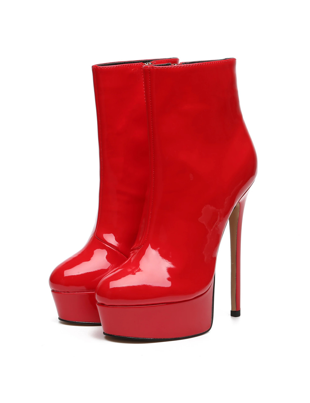 Giaro Giaro SIDDY RED SHINY ANKLE BOOTS