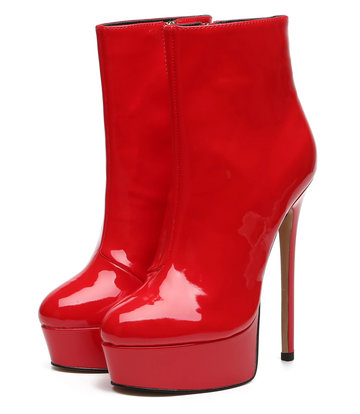 Giaro Giaro SIDDY RED SHINY ANKLE BOOTS