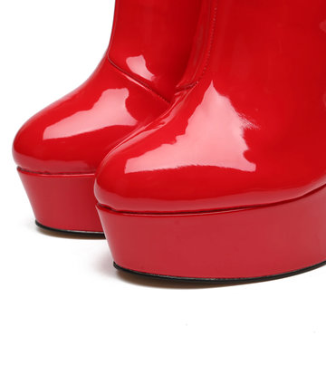 Giaro Giaro SIDDY RED SHINY ANKLE BOOTS