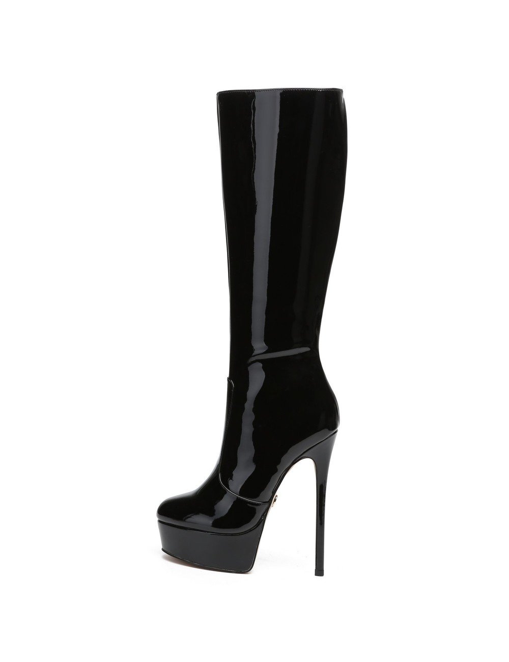 Giaro Giaro STACKSTAND BLACK SHINY KNEE BOOTS