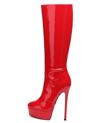 Giaro Giaro STACKSTAND ROT GLÄNZEND KNIESTIEFEL