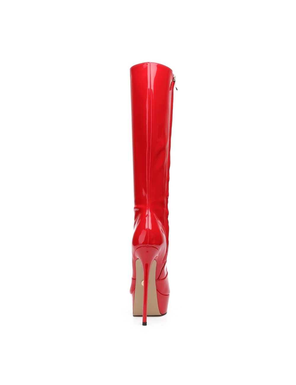 Giaro Giaro STACKSTAND RED SHINY KNEE BOOTS