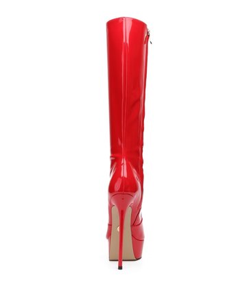 Giaro Giaro STACKSTAND ROT GLÄNZEND KNIESTIEFEL