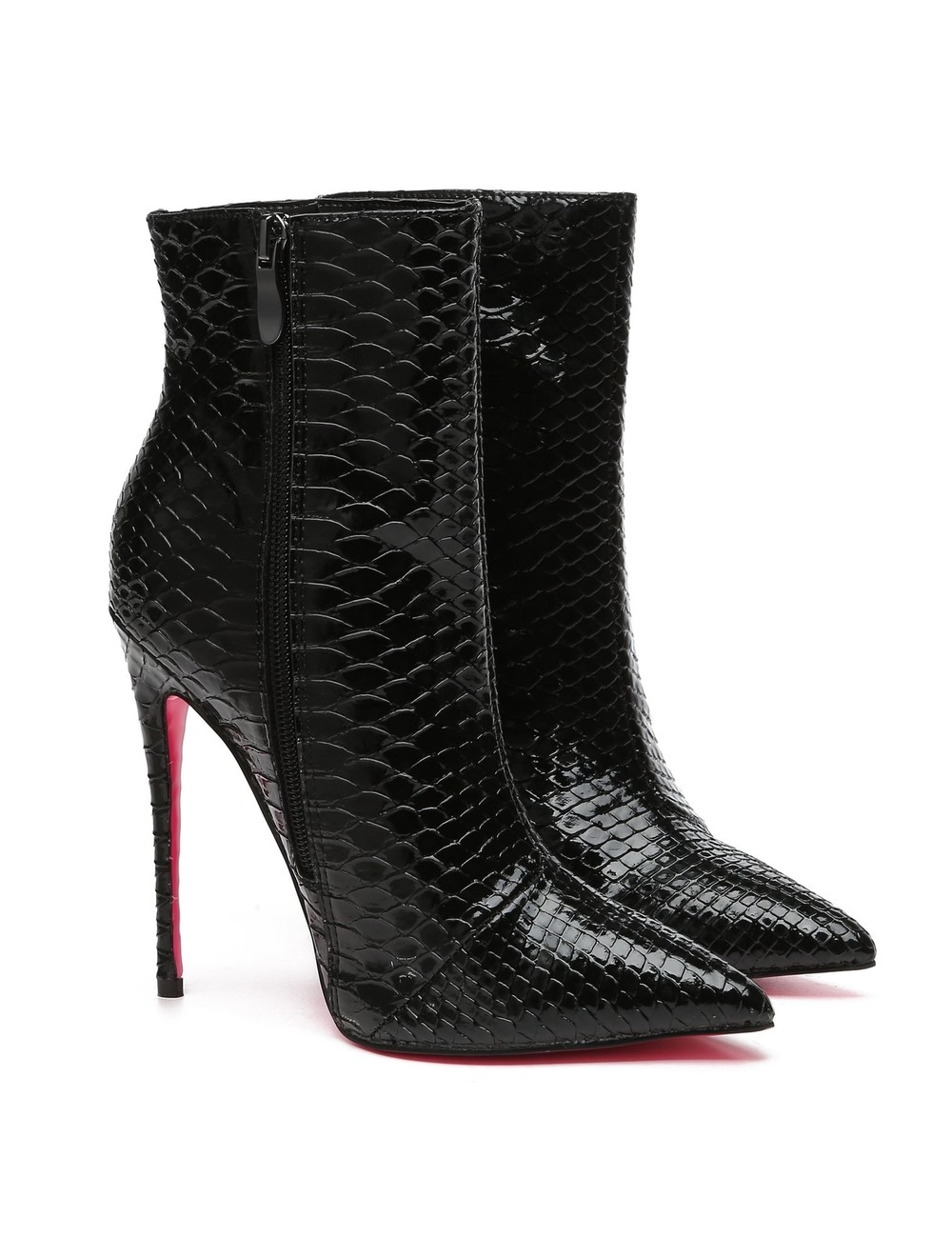 Giaro Giaro TALIA BLACK SNAKE ANKLE BOOTS