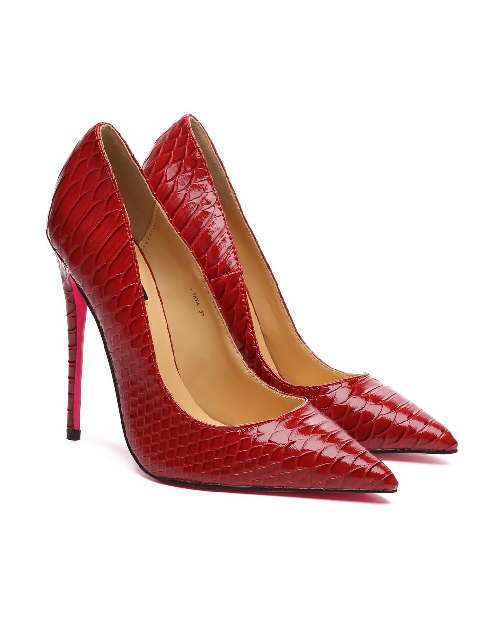 Giaro Giaro TAYA RED SNAKE PUMPS