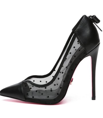 Giaro Giaro VIVIANNE BLACK MESH PU PUMPS