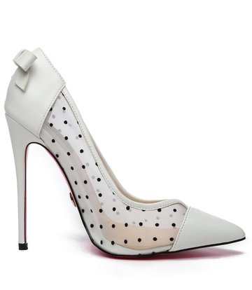 Giaro Giaro VIVIANNE WHITE MESH PU PUMPS