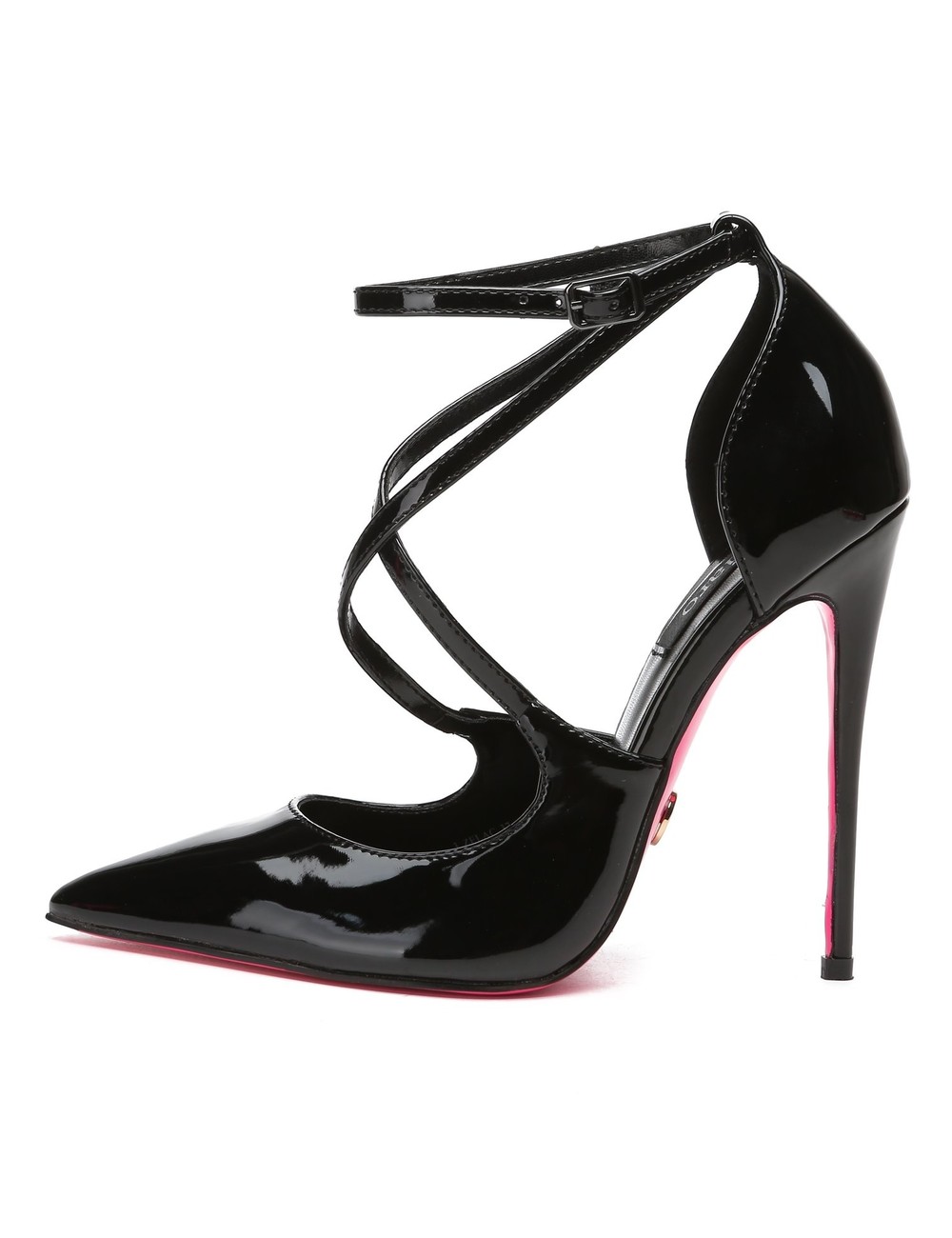 Giaro Giaro ZELAC BLACK SHINY STRAPPY PUMPS