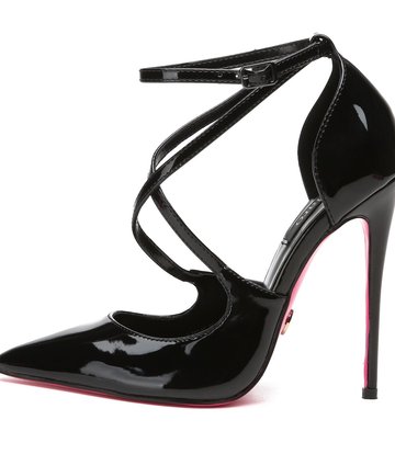 shoes, black high heels, red heels, high heels, strappy black
