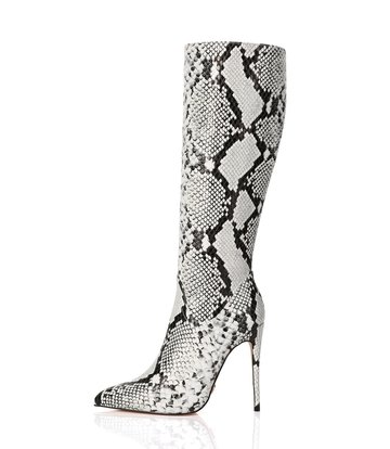 Giaro MILA | GREY SNAKE | KNEE BOOTS | Italian Style