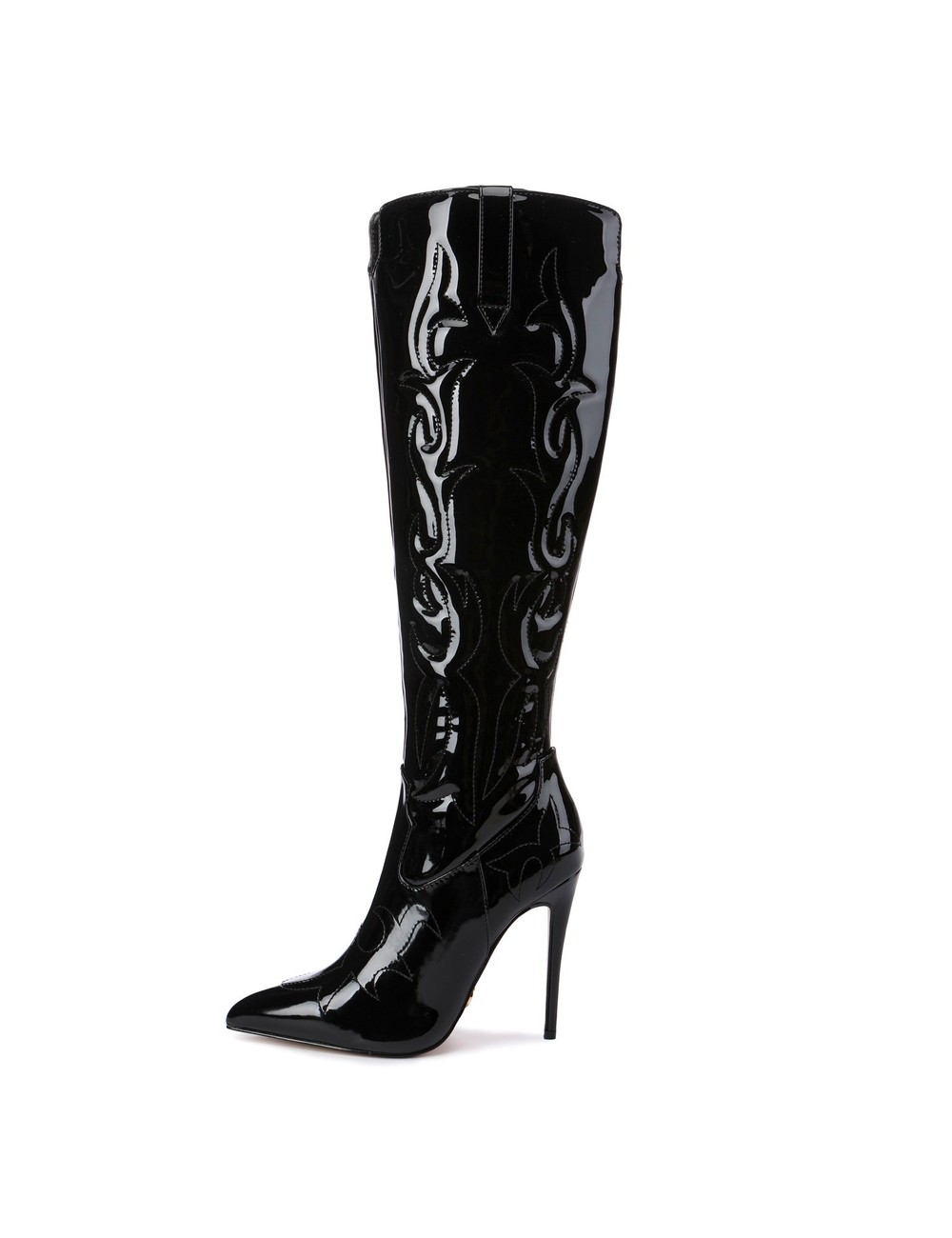 Giaro Giaro Eldora cowboy knee boots in black shiny